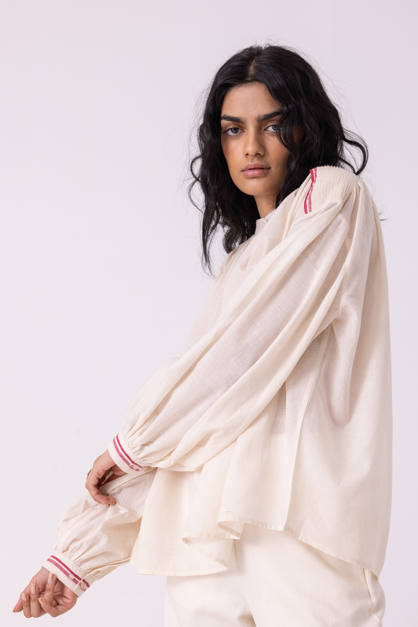 Sveta Off White Handwoven Top | top — image 6