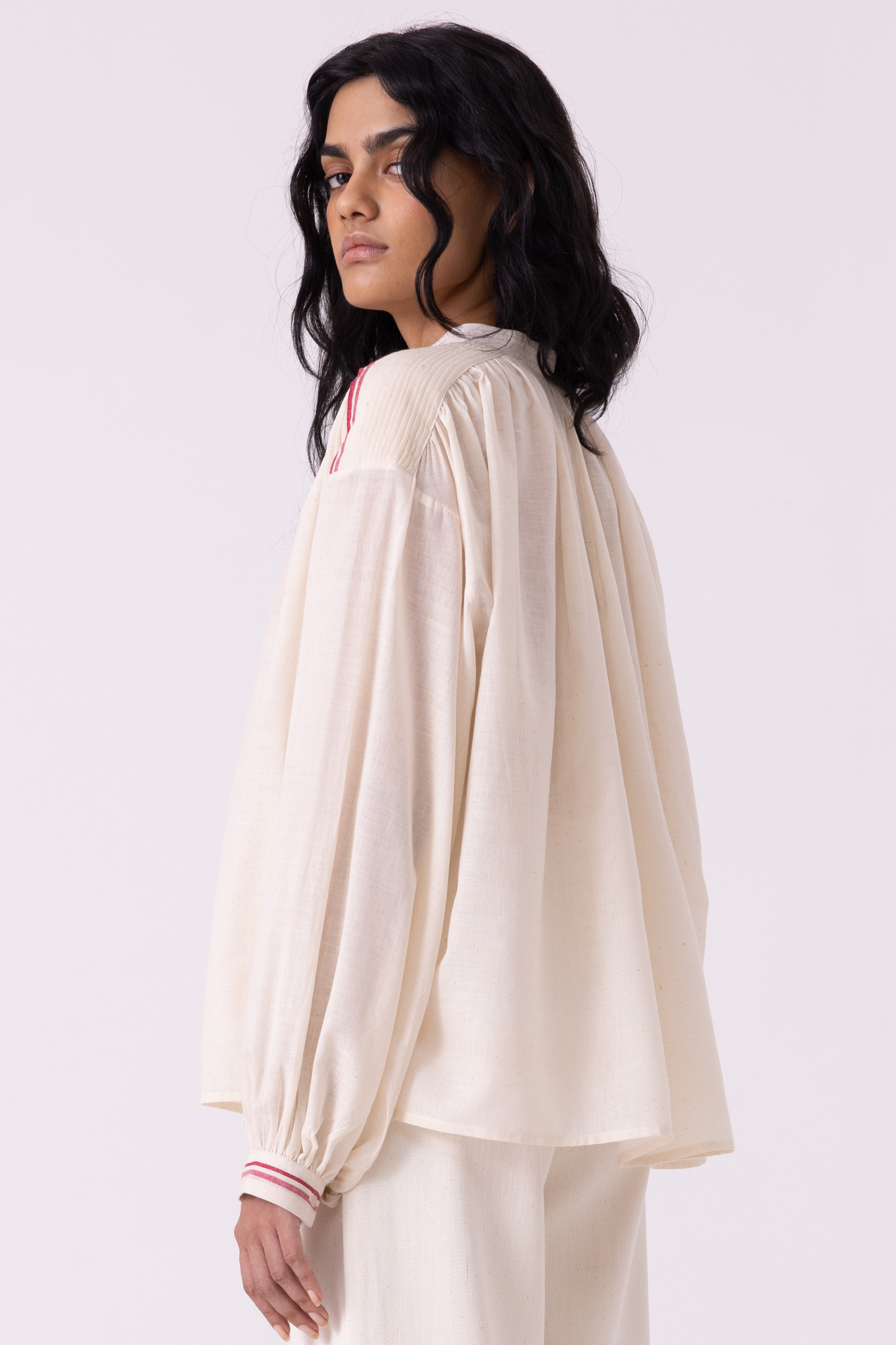 Sveta Off White Handwoven Top | top — image 9