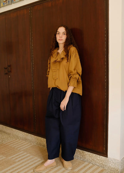 Charlotte | Gold Cotton Top