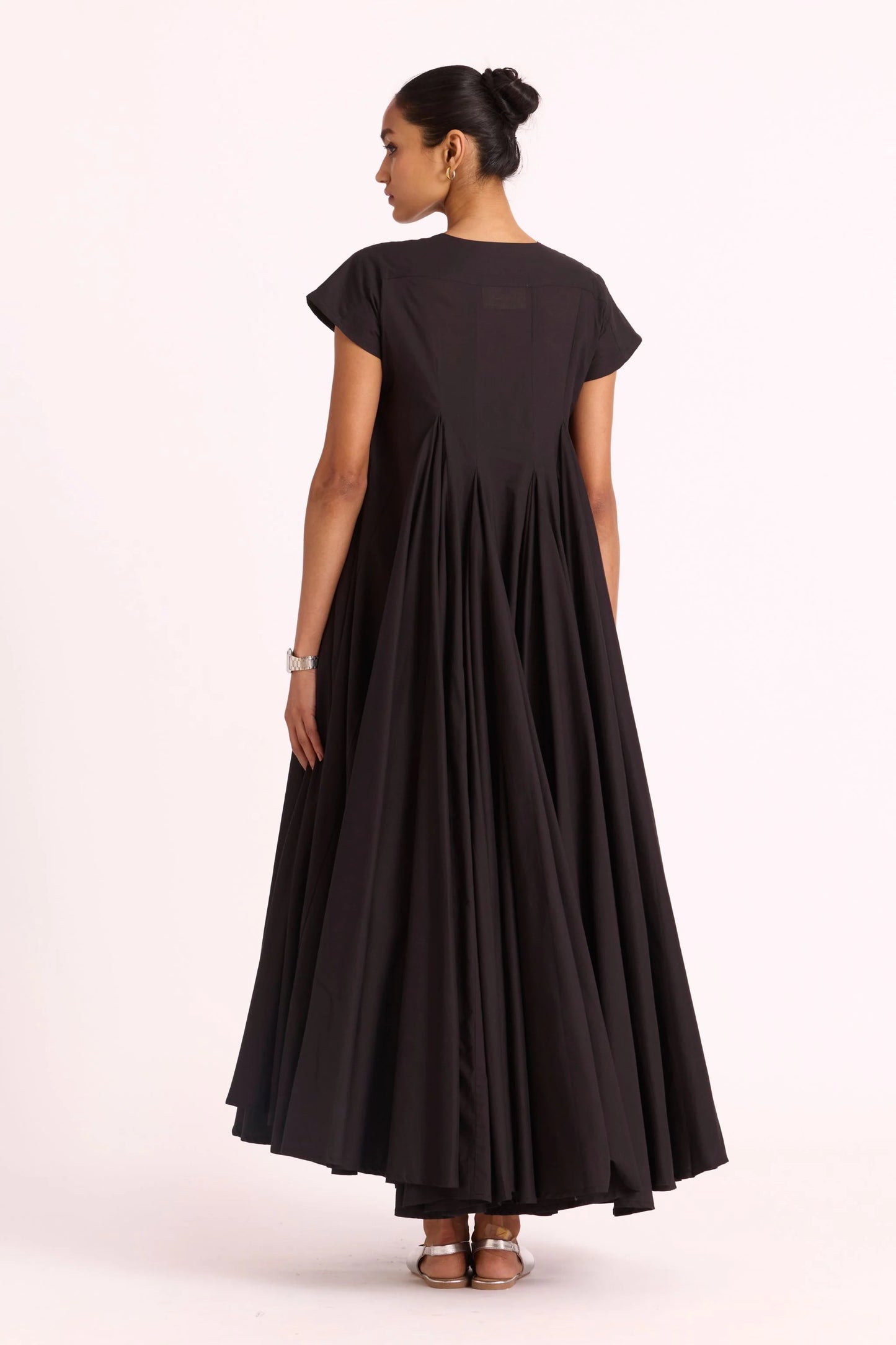 Hadil | Black Cotton Maxi Dress