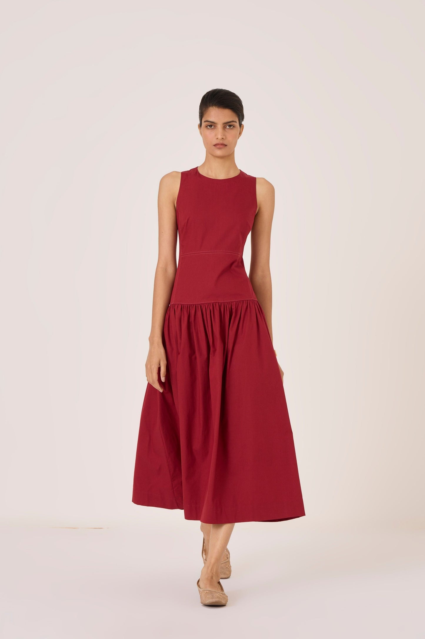 Nuwan | Red Quilted Dress