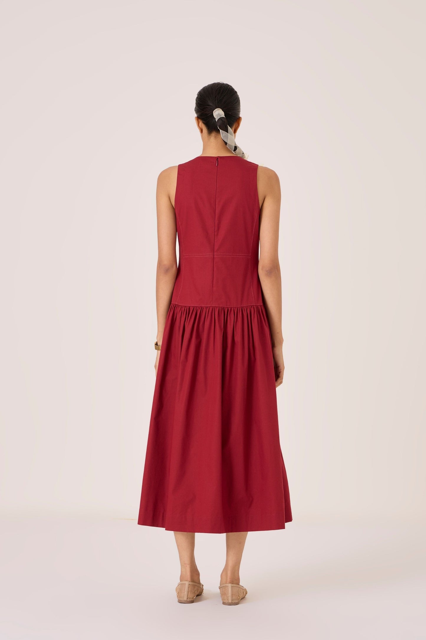 Nuwan | Red Quilted Dress