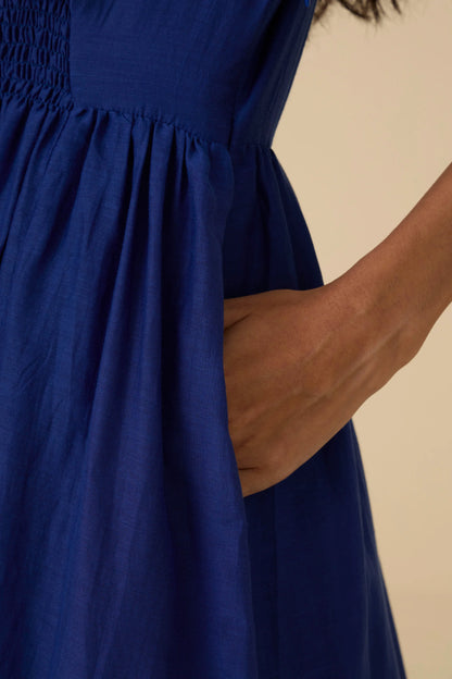 Parina | Royal Blue Midi Dress