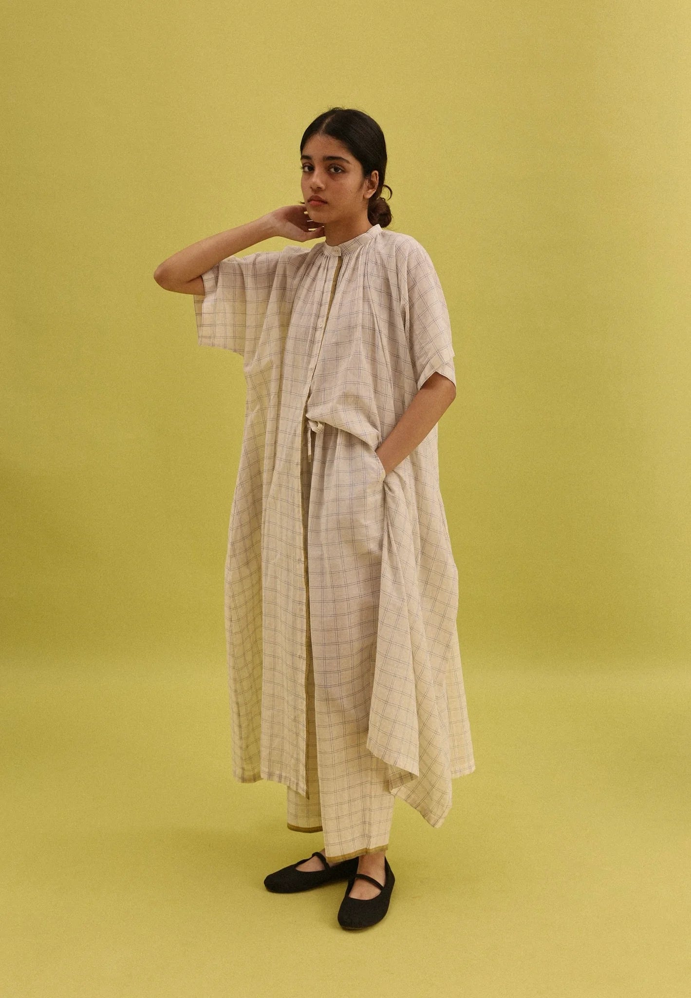 Anaya Set | Red Checks Cotton Kurta