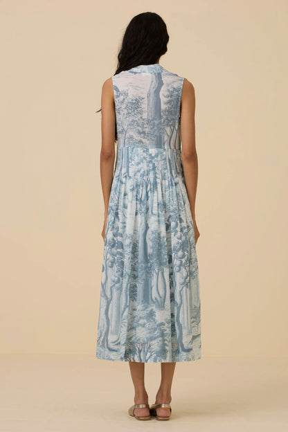 Aarini | Blue Print Dress