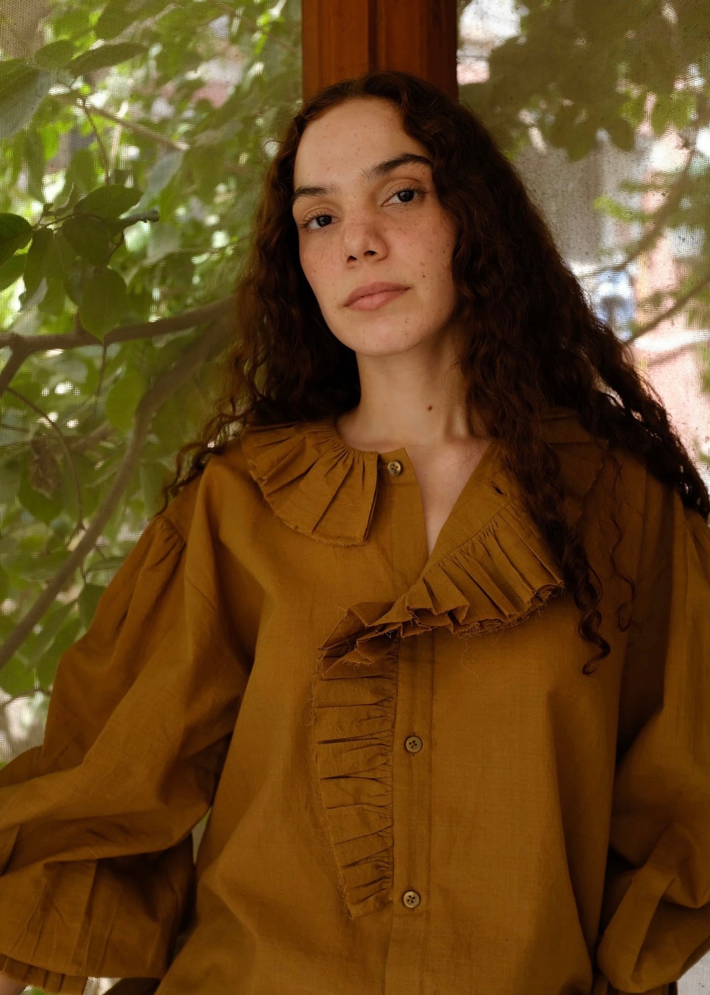 Charlotte | Gold Cotton Top