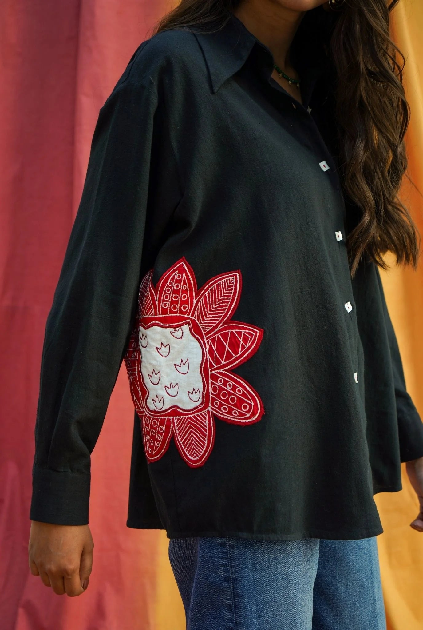 Kokum | Black Handloom Shirt