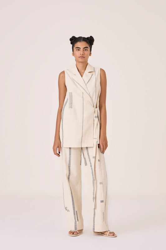 Yacine | Handwoven Wrap Top