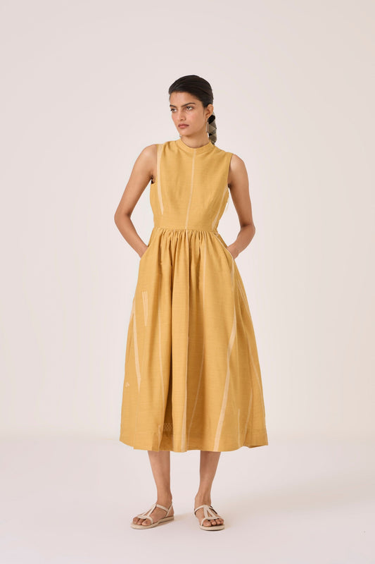 Amor | Yellow Handwoven Dress