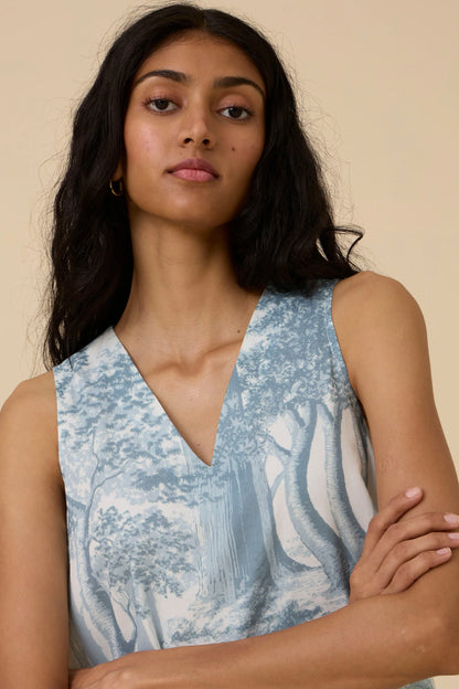 Riaz | Blue Print Maxi Dress