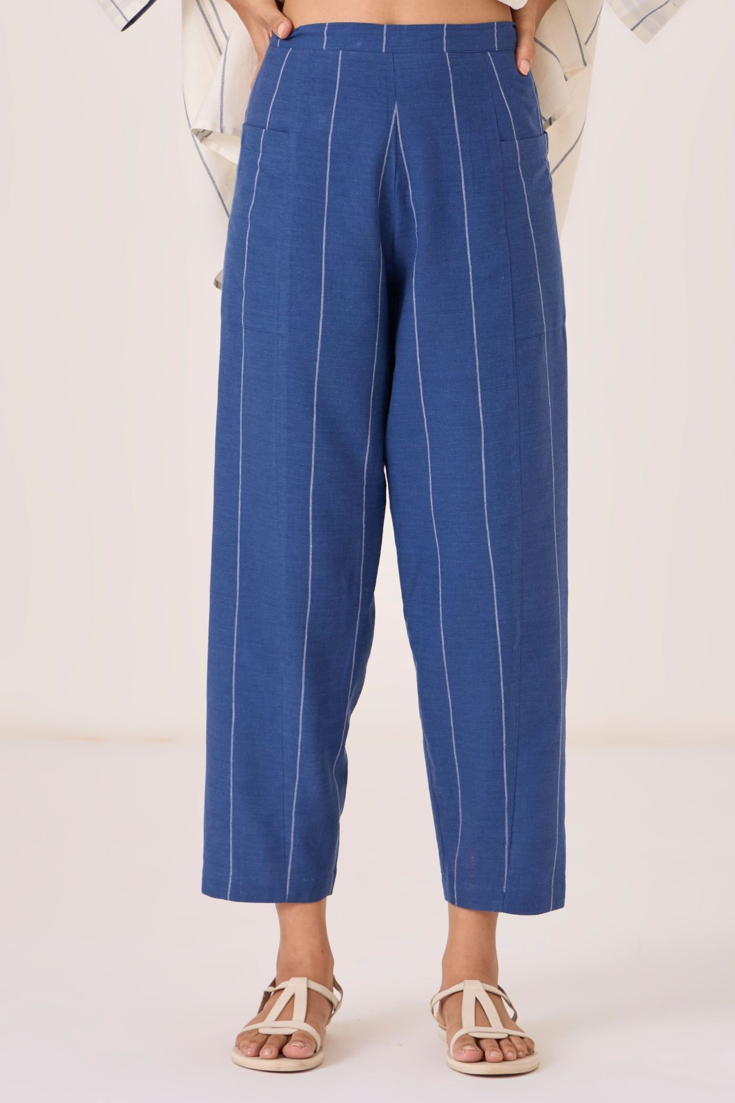 Edha | Indigo Striped Pants