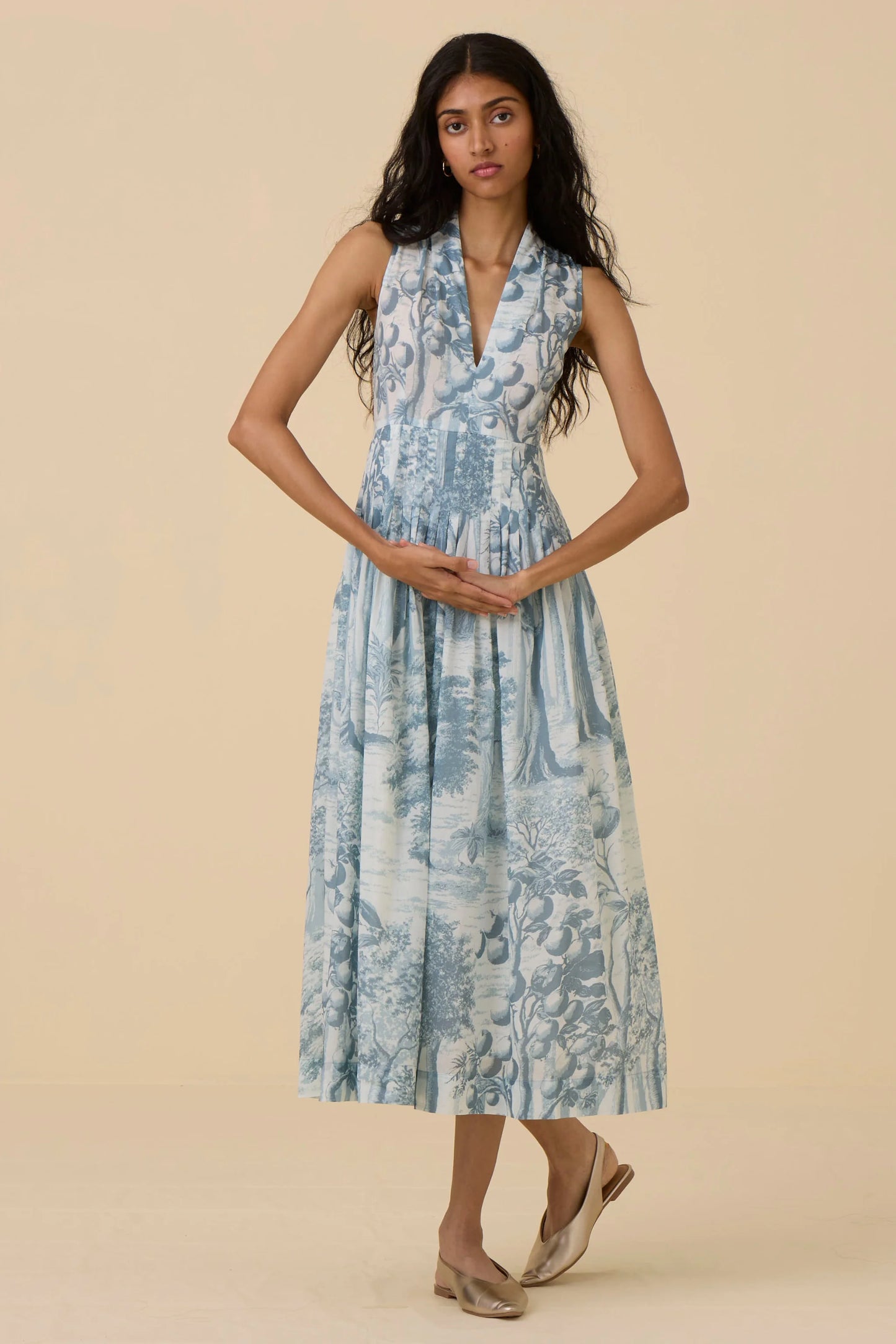 Aarini | Blue Print Dress