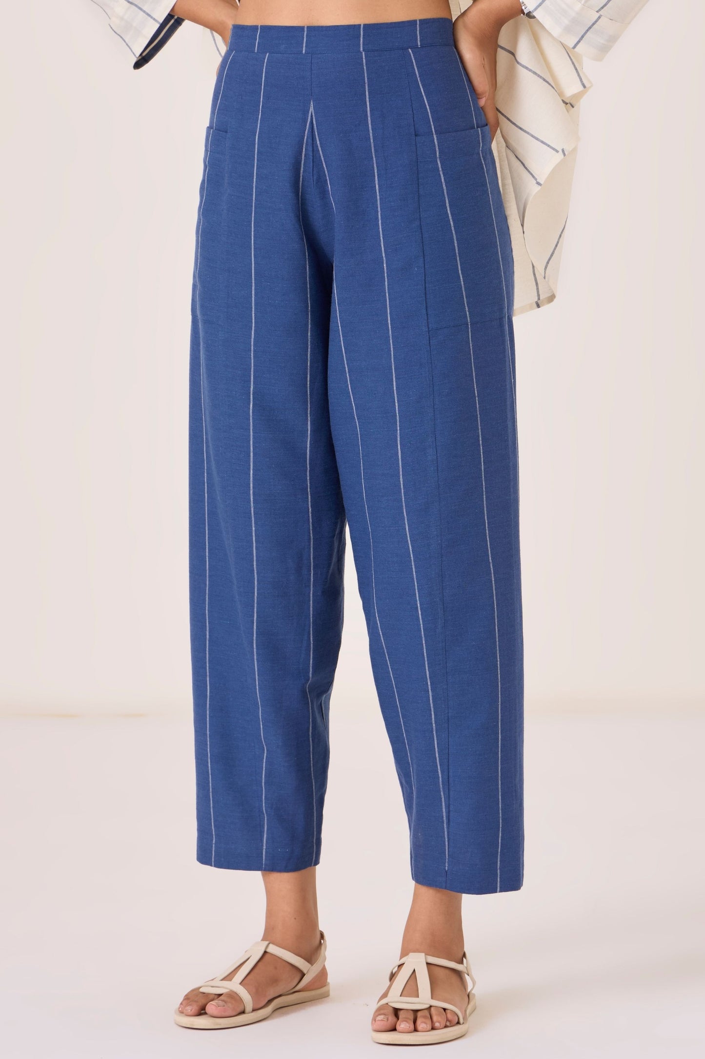 Edha | Indigo Striped Pants