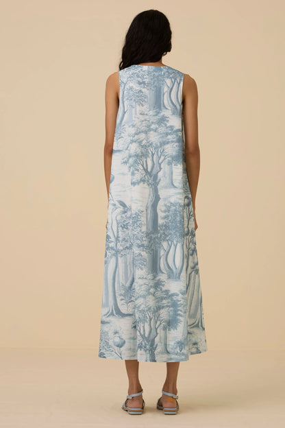 Riaz | Blue Print Maxi Dress