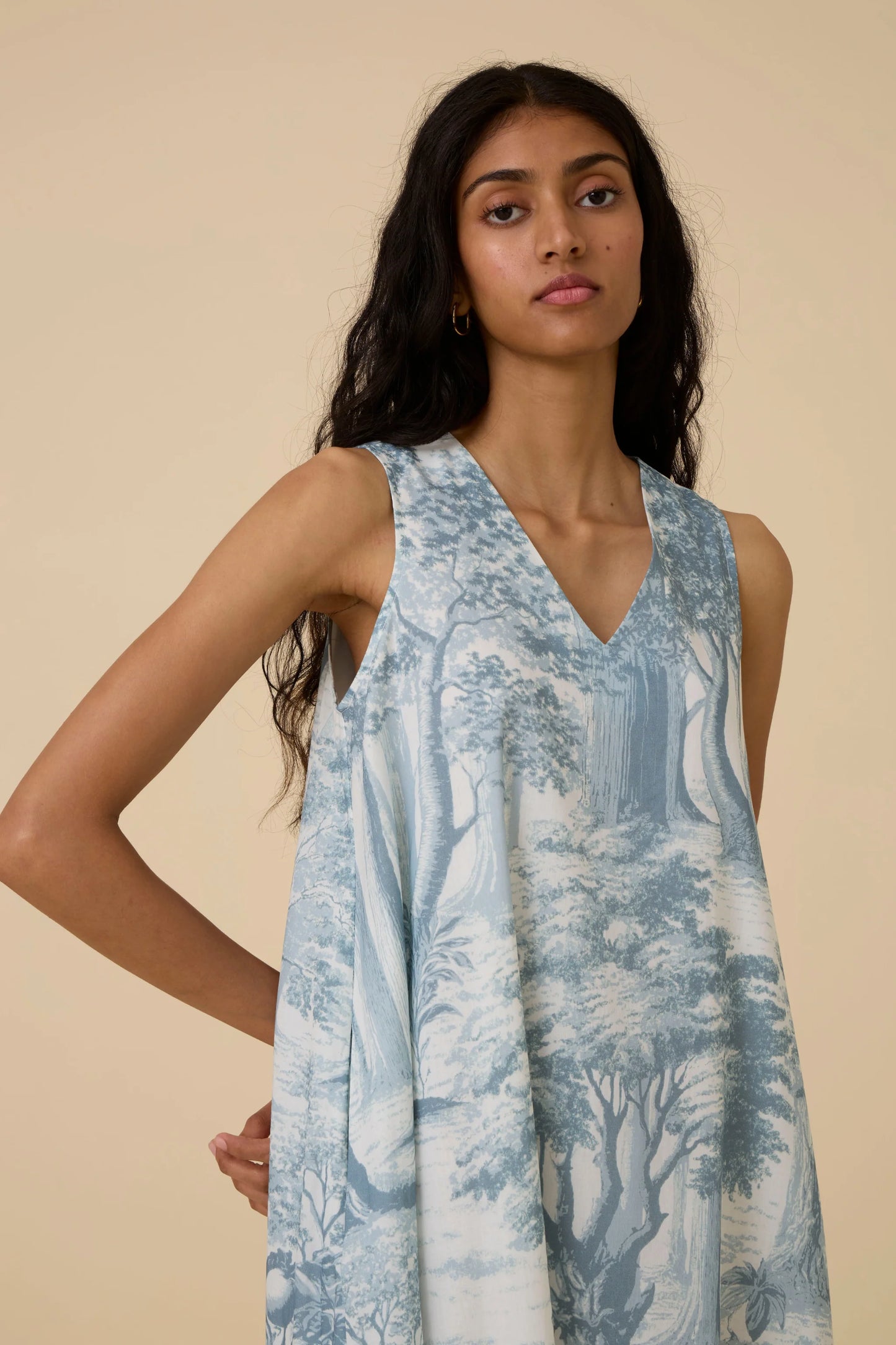 Riaz | Blue Print Maxi Dress