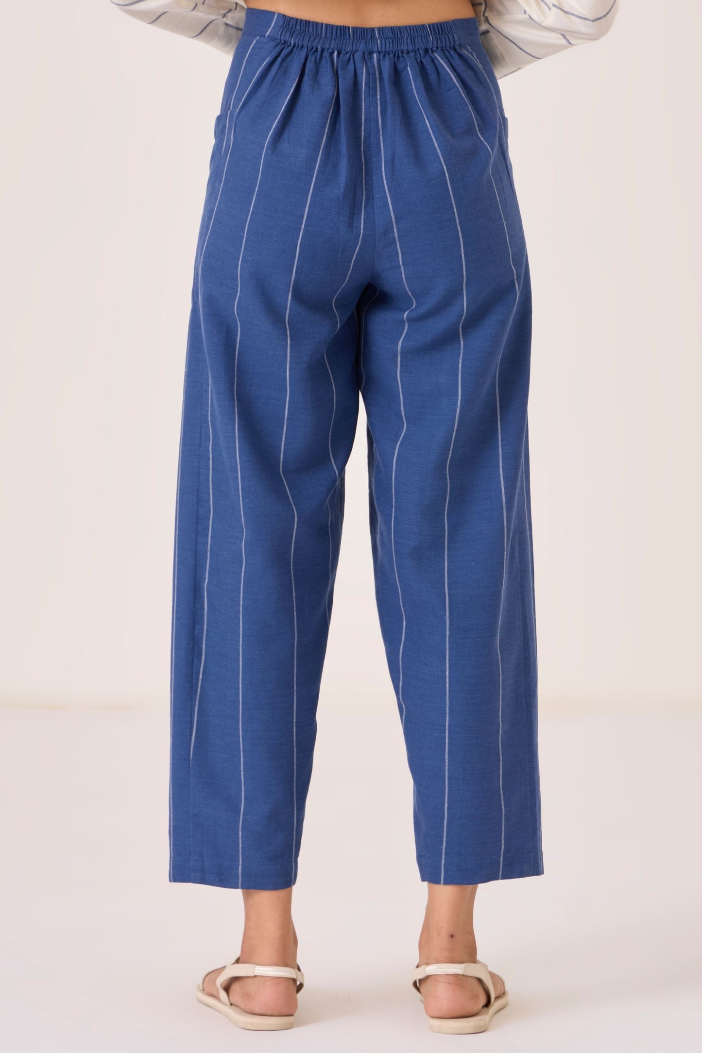 Edha | Indigo Striped Pants
