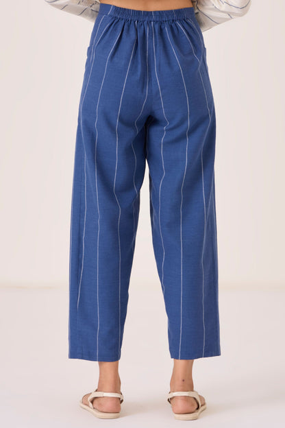Edha | Indigo Striped Pants