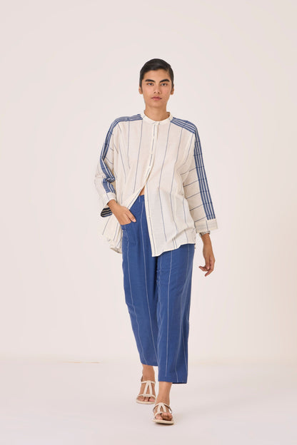 Edha | Indigo Striped Pants