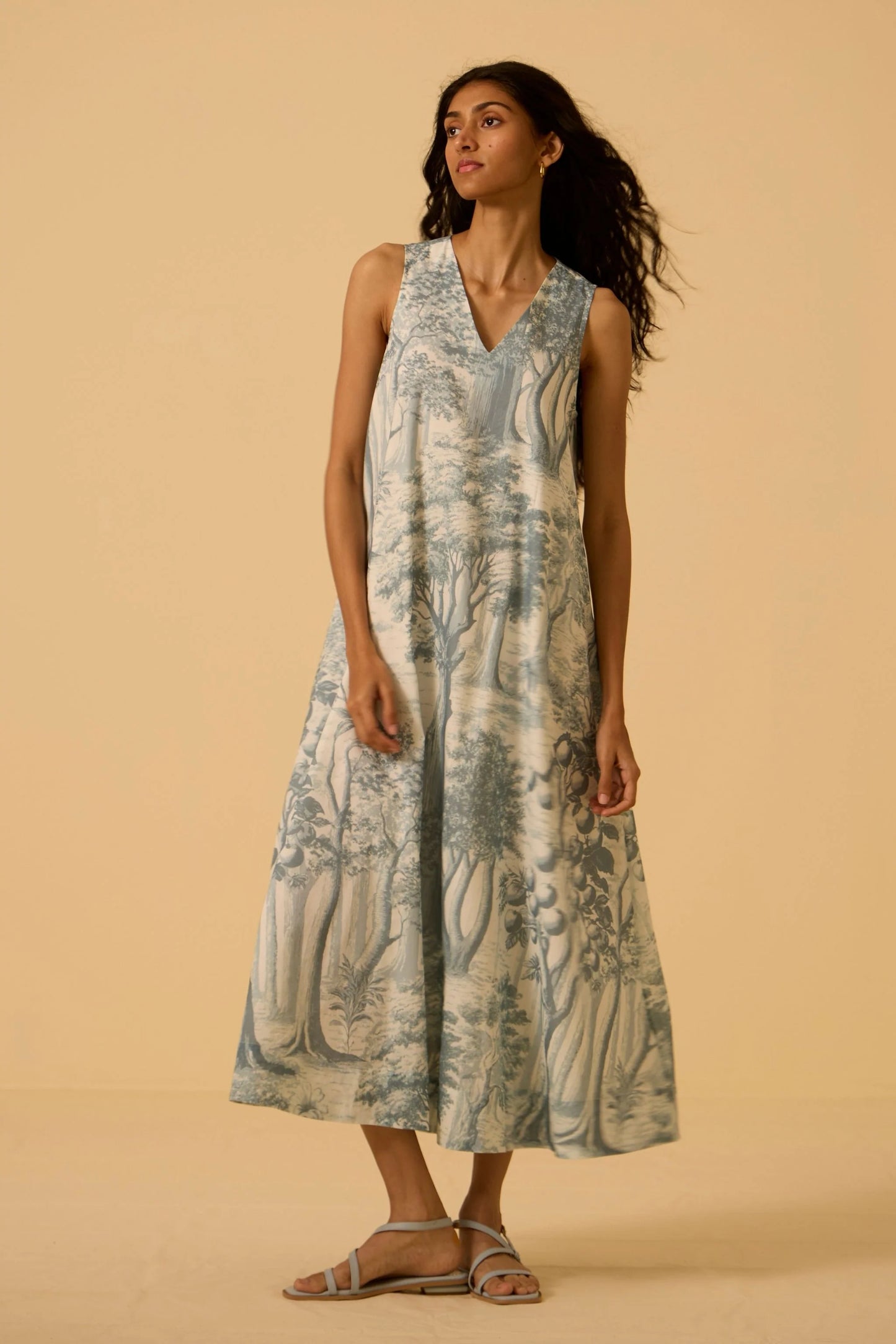 Riaz | Blue Print Maxi Dress