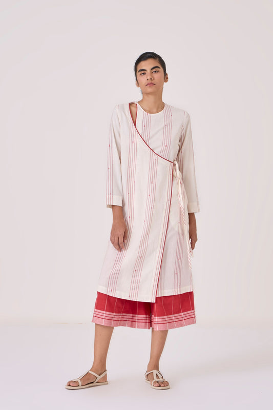 Milovat | Red Stripe Wrap Tunic