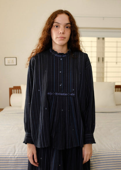 Clara | Red Jamdani Cotton Top