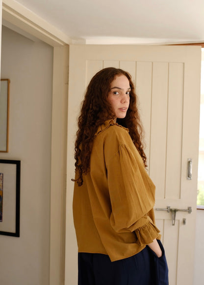 Charlotte | Gold Cotton Top