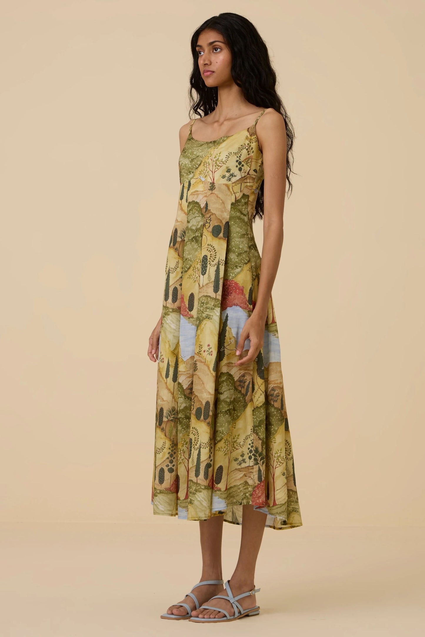 Ai | Ochre Print Maxi Dress