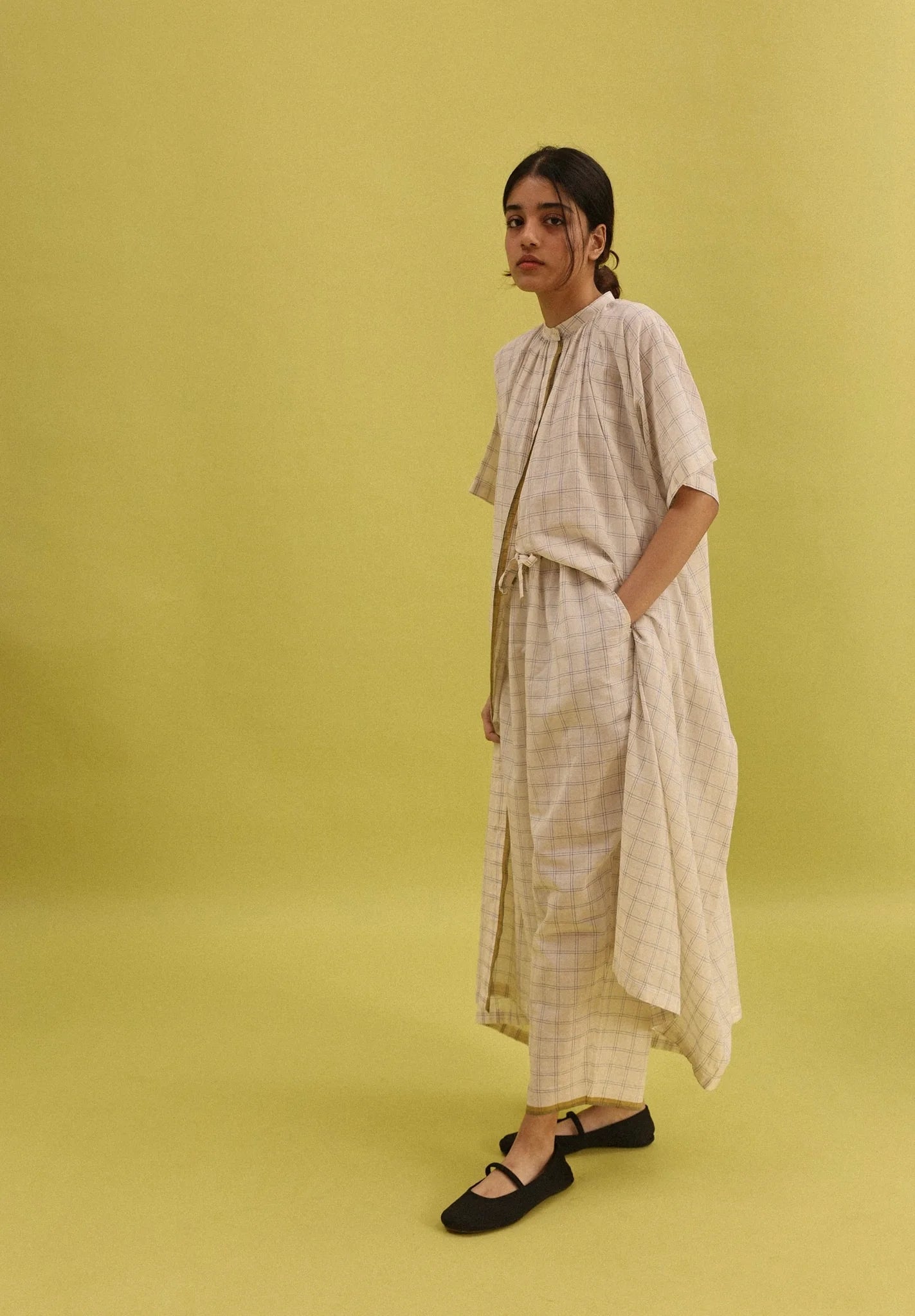 Anaya Set | Red Checks Cotton Kurta