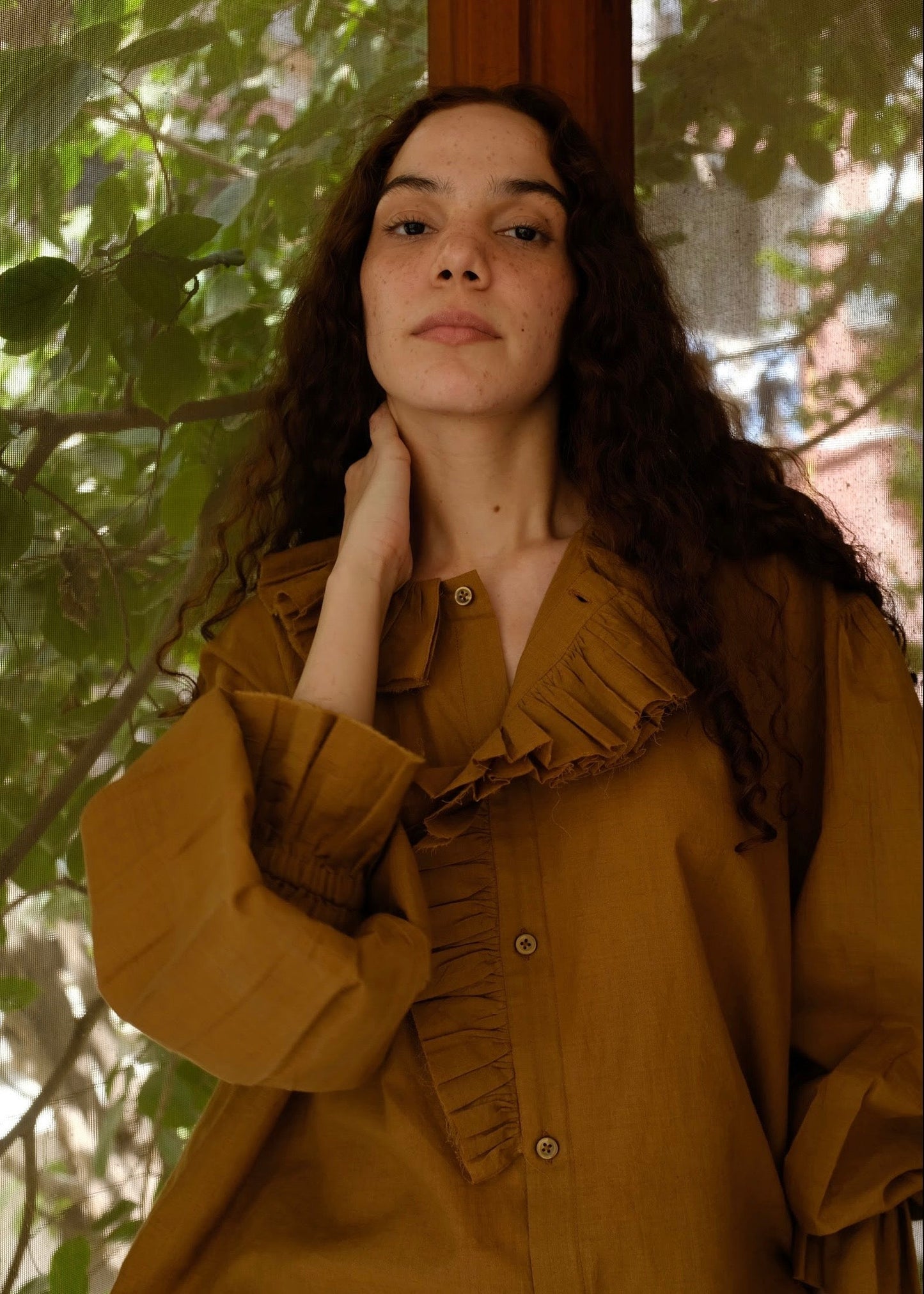 Charlotte | Gold Cotton Top