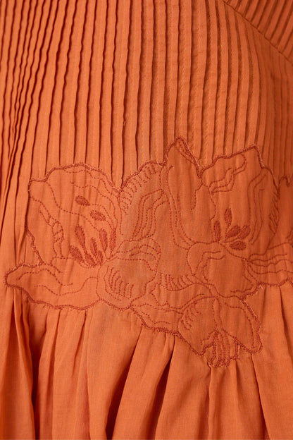 Amani | Apricot Embroidered Dress