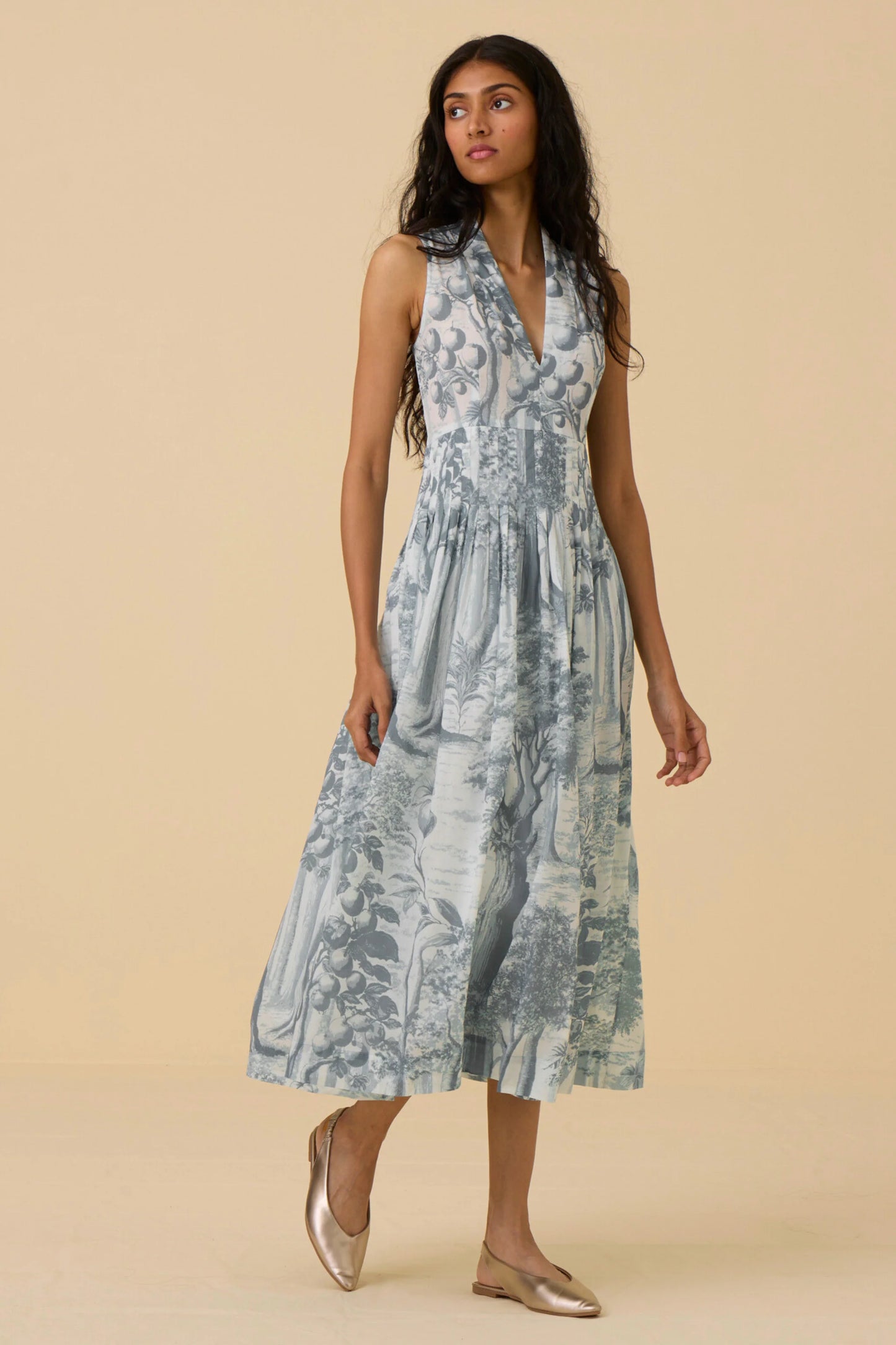 Aarini | Blue Print Dress