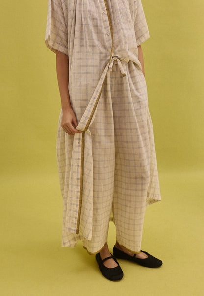 Anaya Set | Red Checks Cotton Kurta