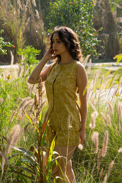 Solai | Yellow Printed Set