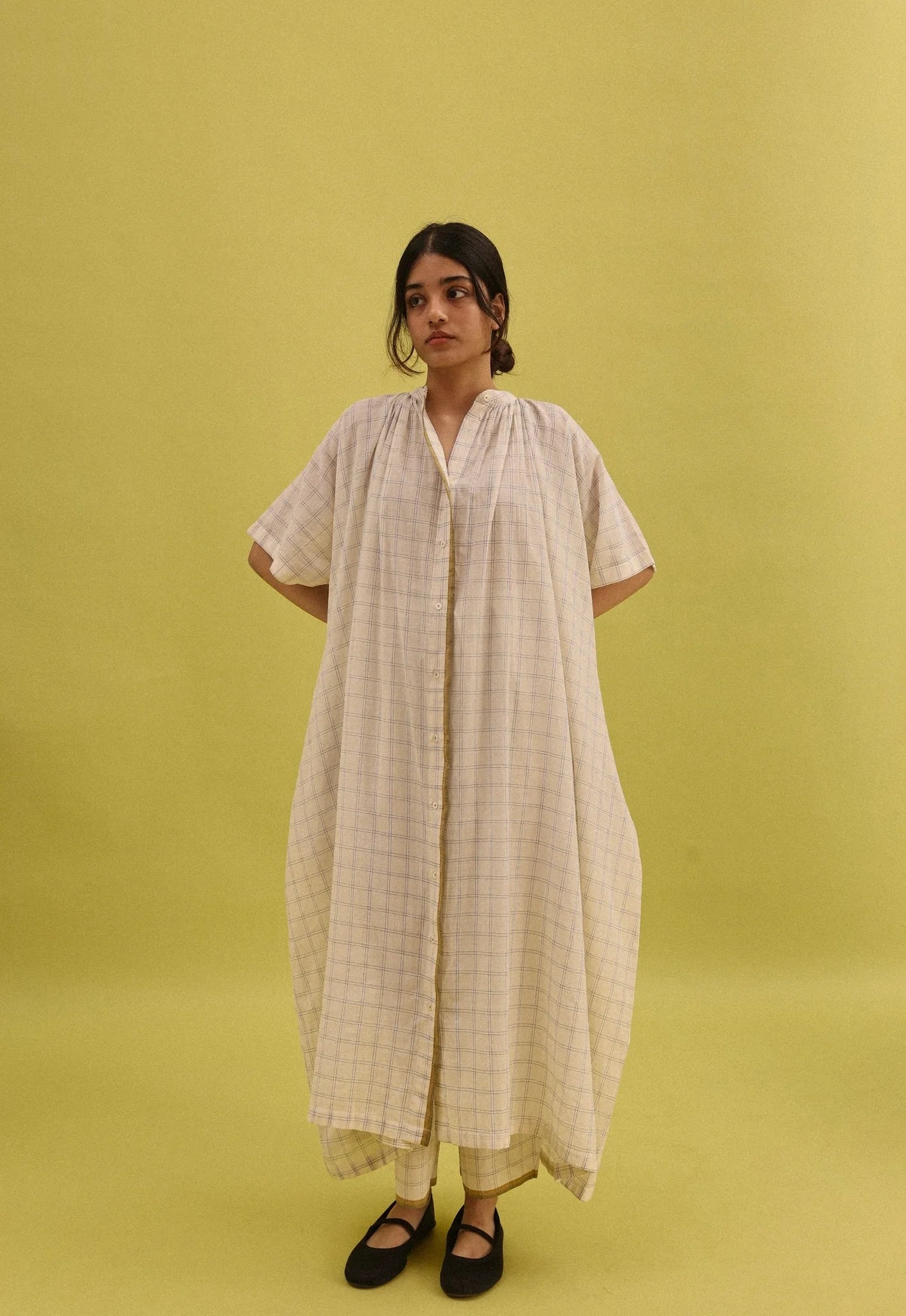 Anaya Set | Red Checks Cotton Kurta