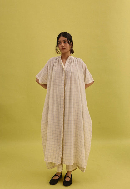 Anaya Set | Red Checks Cotton Kurta