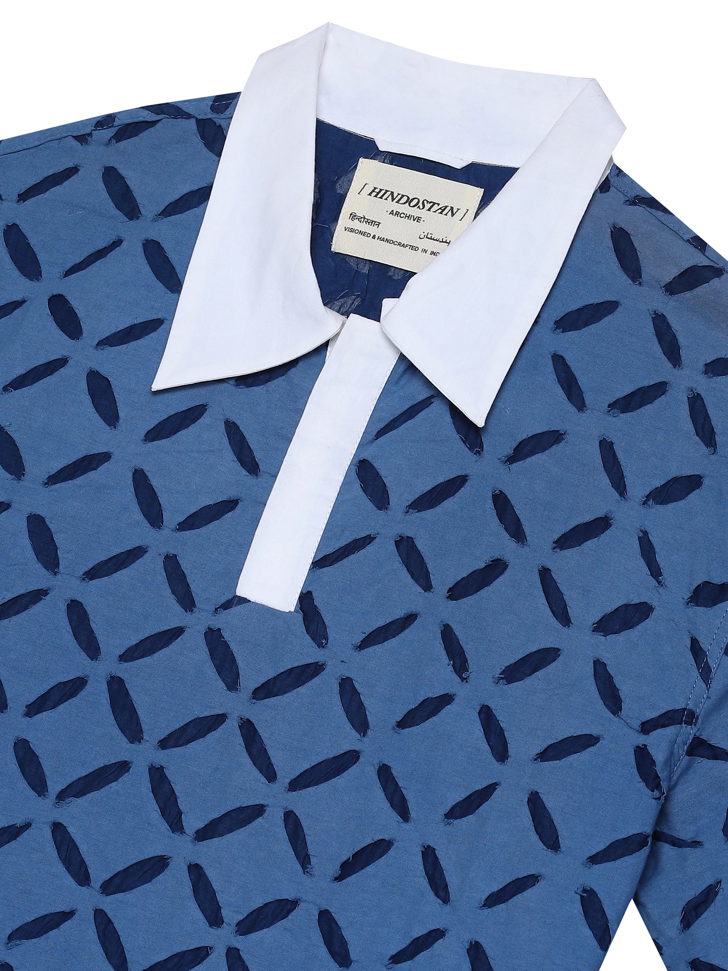 Rilli | Indigo Hand Embroidered Shirt
