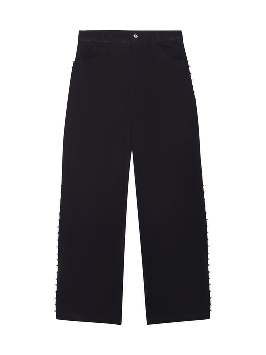 Ghungroo | Natural-Dye Denim Trousers