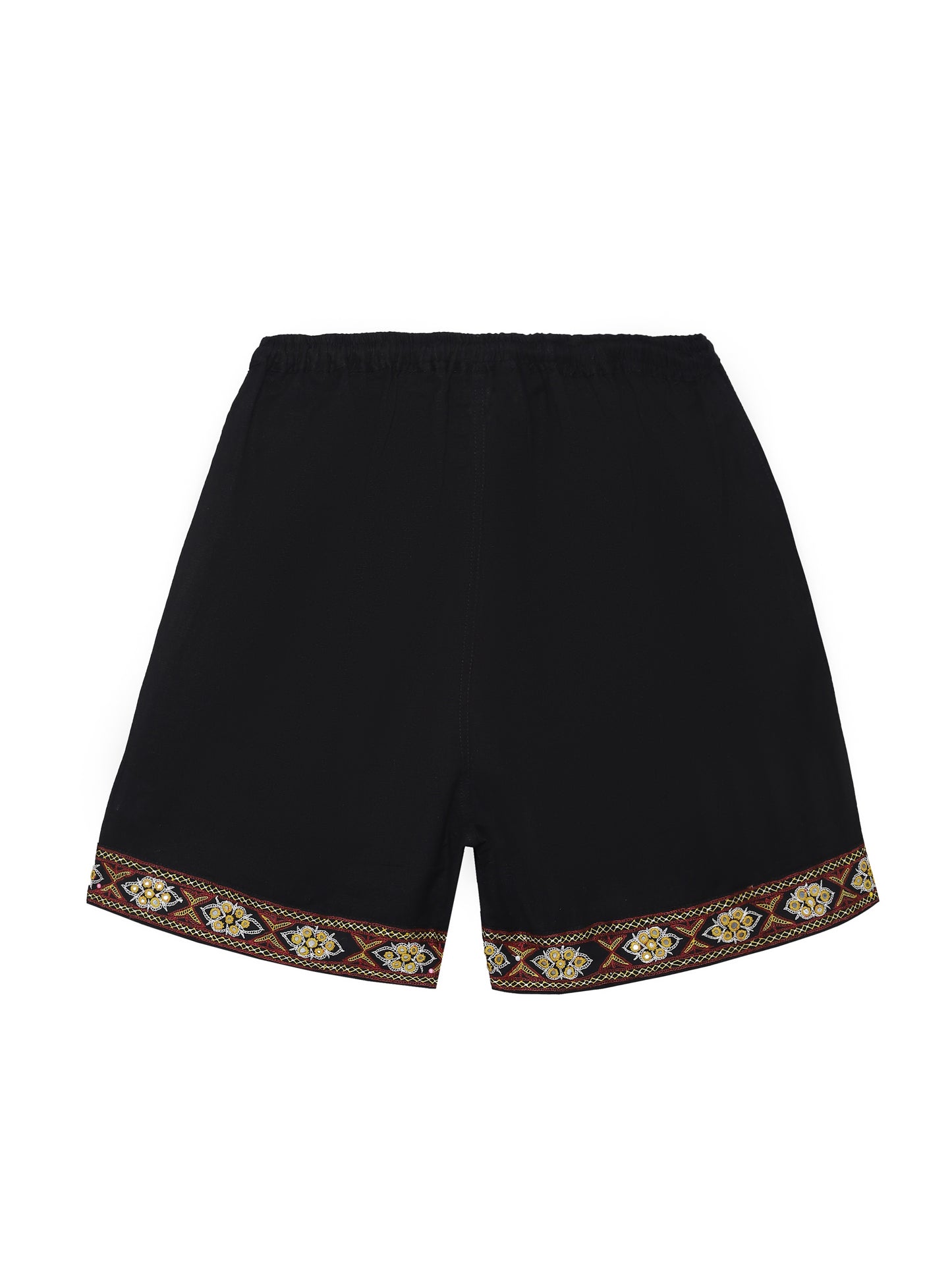 Paako | Hand Embroidered Linen Shorts
