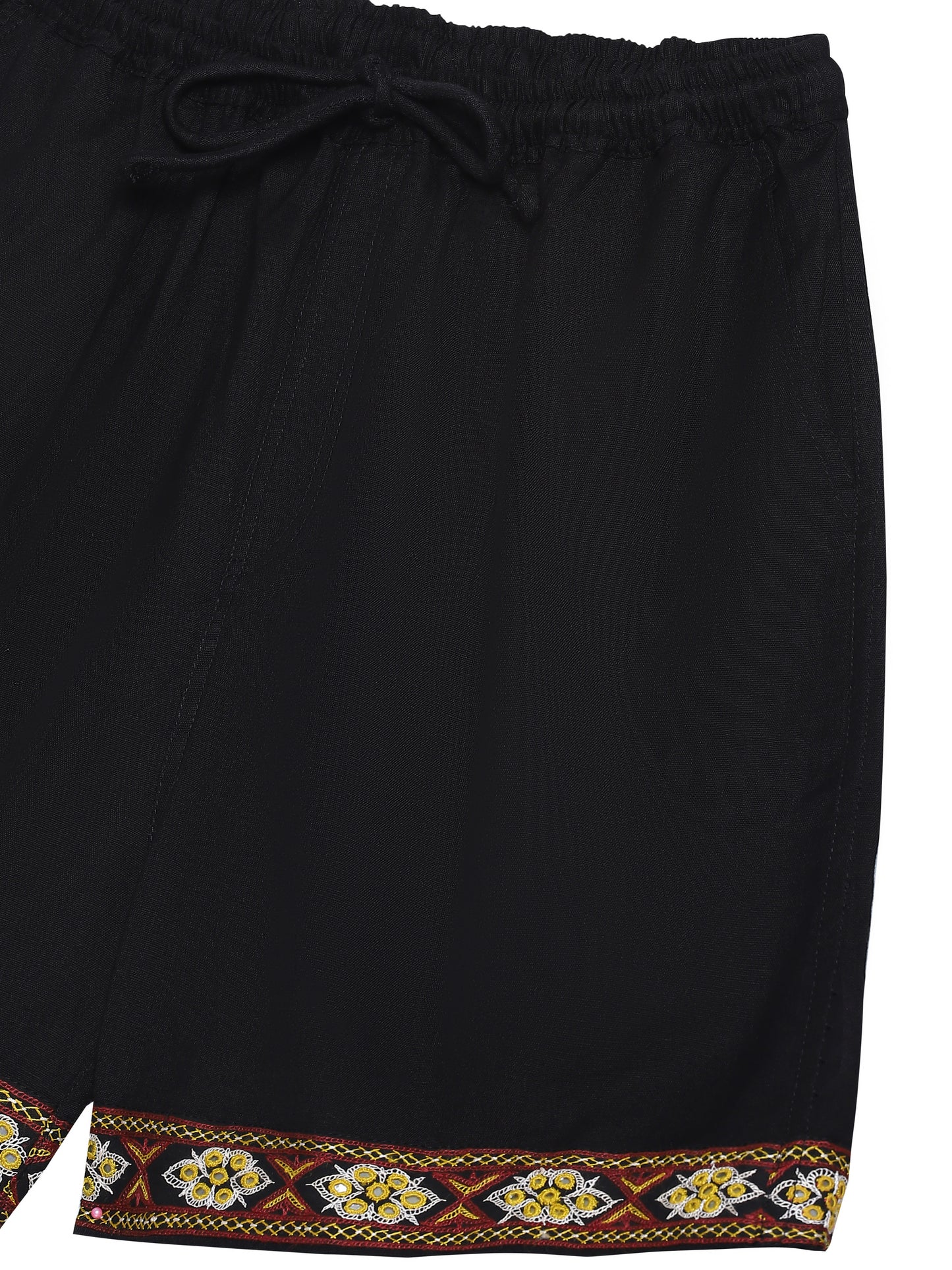 Paako | Hand Embroidered Linen Shorts