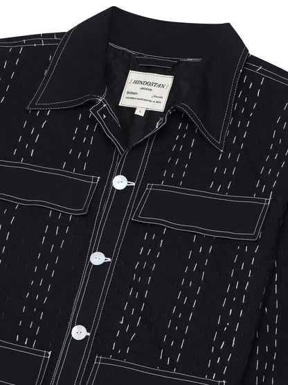 Black Kantha Jacket
