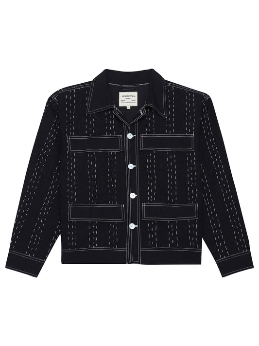 Black Kantha Jacket