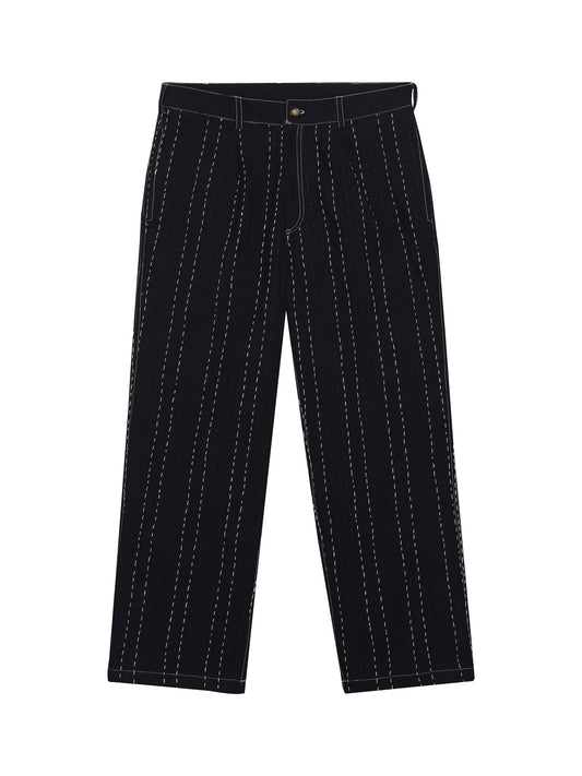 Black Kantha Trousers