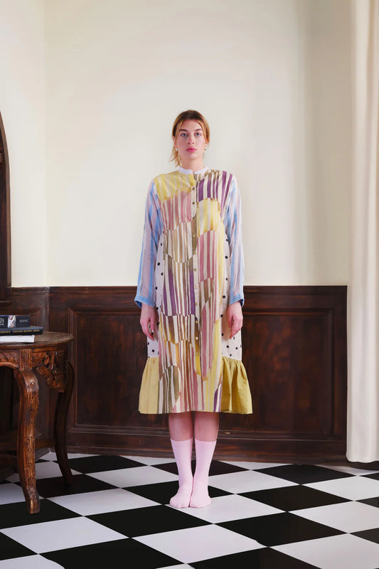 Lemon Light | Gathered Dress