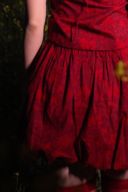 Plume | Crimson Balloon Skirt - Red