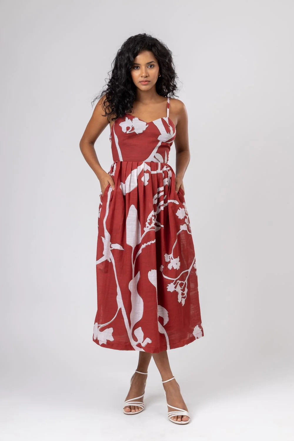 Mary | Pleated Printed Dress