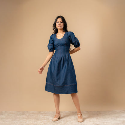 Isabelle | Upcycled Denim Dress