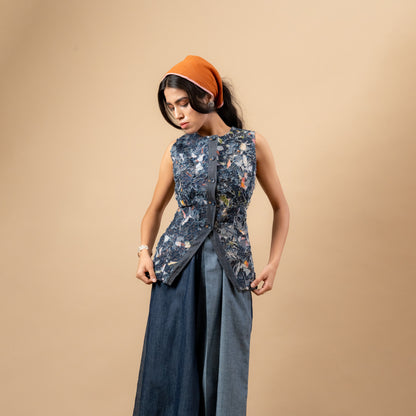 Ida | Upcycled Denim Waistcoat