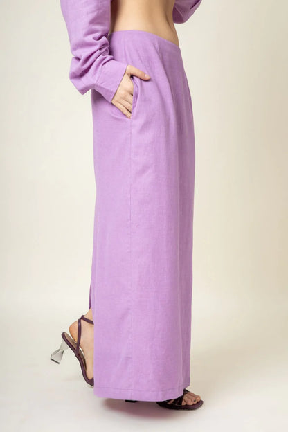 Abby | Purple Straight Skirt