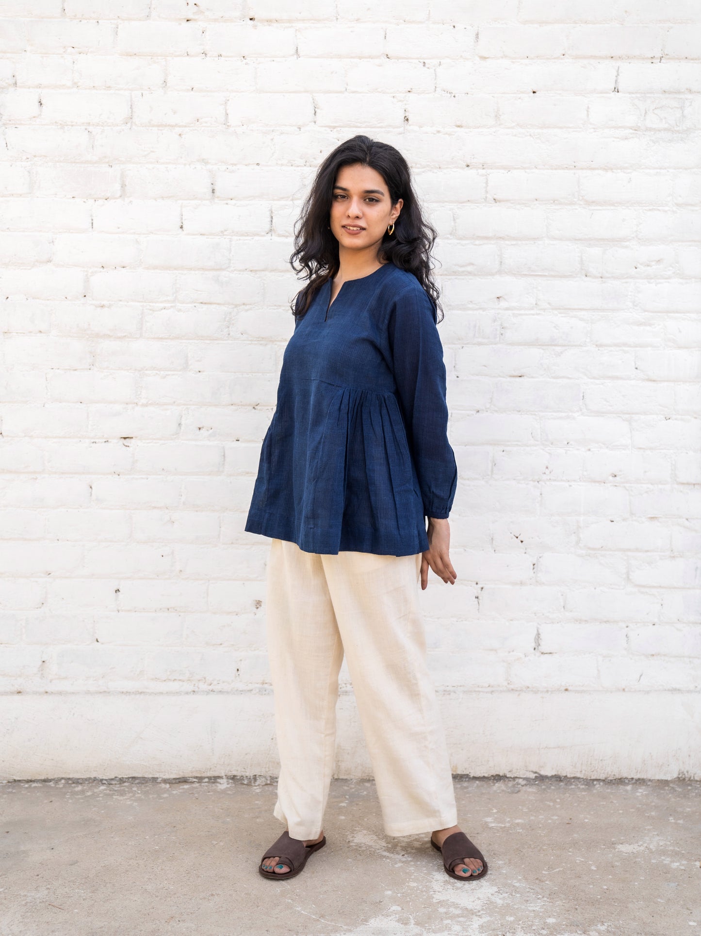 Midnight Indigo | Full-sleeves Top