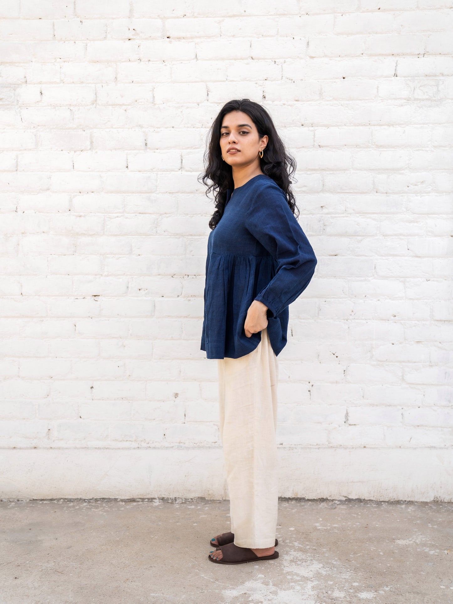 Midnight Indigo | Full-sleeves Top